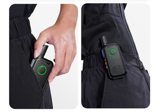 Gewerblich erhältlich, schwarz Mini Thin Outdoor Walkie Talkie Portable Leichtgewicht 1,7*13,5*5,4cm