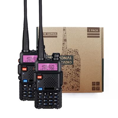 Handheld Walkie Talkie BF UV5R 8w Dual Band UHF VHF Ham Radio 400-470MHz 3km Reichweite