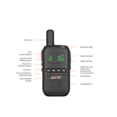 Wireless Handheld Walkie Talkie 5W Ausgangsleistung Langstrecken-Zwei-Wege-Radio für Handy Kids