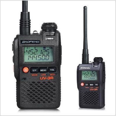 Walkie Talkie UV-3R Langstrecken-Doppelband UHF VHF Handy Zwei-Wege-Radio mit LCD-Display