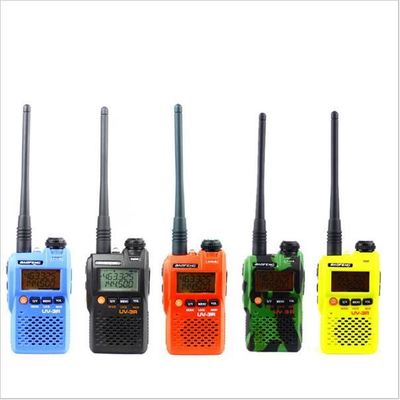 Walkie Talkie UV-3R Langstrecken-Doppelband UHF VHF Handy Zwei-Wege-Radio mit LCD-Display
