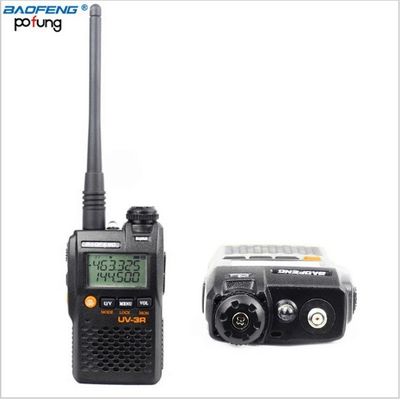 Walkie Talkie UV-3R Langstrecken-Doppelband UHF VHF Handy Zwei-Wege-Radio mit LCD-Display