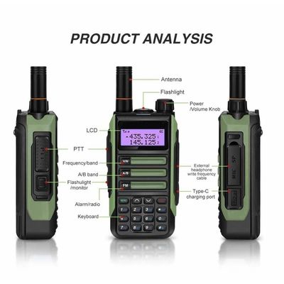 UHF-USB-Ladegerät Vox PC-Programmierung Wireless Walkie Talkie für Wandern und Bergsteigen