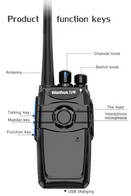Professionelles Walkie Talkie Dual Band Ohrhörer mit PTT Mikrofon Ausgangsleistung 3W