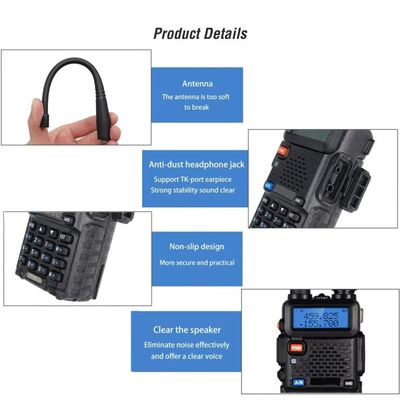 CE FCC RoHs zertifizierte Handheld Bf UV-5R Dual-Band VHF UHF-Radio für Restaurant-Intercoms