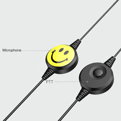 Flexibles akustisches Klarrohrmikrofon Zwei-Wege-Radio-Headset für schwarze Walkie Talkie