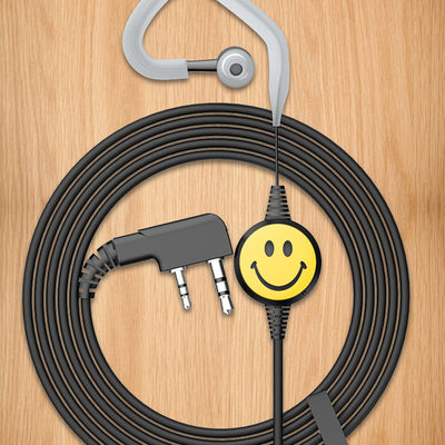 Flexibles akustisches Klarrohrmikrofon Zwei-Wege-Radio-Headset für schwarze Walkie Talkie