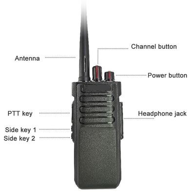 Mode Handheld Radio Walkietalkie VHF UHF Analog Intercoms 10W Walkie Talkies IPX7
