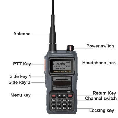 199 Kanäle Speicher UHF/VHF Handheld Walkietalkie Digital Intercom Original UHF Vhf