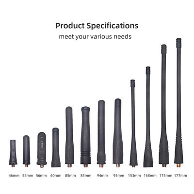 Schwarze 2w UHF VHF Fm Walkie Talkie Gummi-Antenne für Fernkommunikation