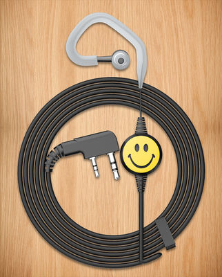 Wanhua WKTK General Walkie Talkie Ohrhörer mit In-Line-PTT-Mikrofon Wt200 Chipset Modell