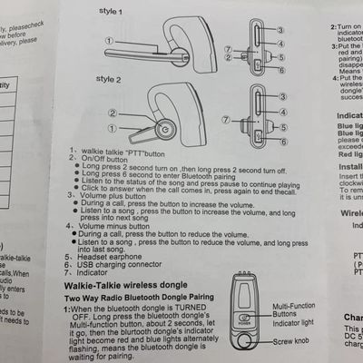 GMRS Zwei-Wege-Funk-Wireless-Kopfhörer für XIR P8608 P8668I DP4801