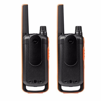 T82 GMRS Radio Mini Walkie Talkie 20 Kanäle 1-10km Reichweite Orange Hand Taschenlampe