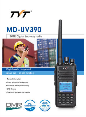TYT MD-UV390 IP67 Wasserdicht DMR TDMA Dual Band Walkie Talkies Digitales Mobilfunk