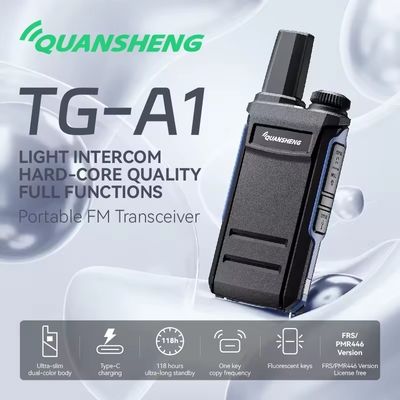 1-3km Gesprächsreichweite QuanSheng TG-A1 Wireless Langstrecken-Sender professioneller schwarzer Handheld Walkie Talkie