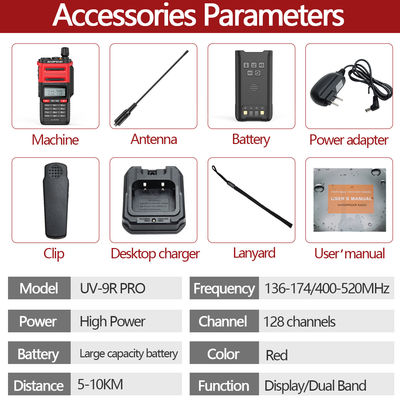 Digitaler Mobilfunk Walkie Talkie Baofeng BF UV 9R UV9R PRO IP68 Wasserdichtes Empfänger