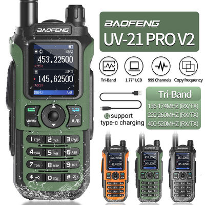 Langstrecken-Baofeng UV-21 Pro Walkie Talkie mit 999 CHS Intercom und Dual-Band-Frequenz