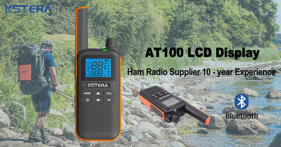 CE-Genehmigung KST AT100 Wasserdichtes Walkie Talkie mit blauem Zahn Ohrhörer für T82 T80 T62