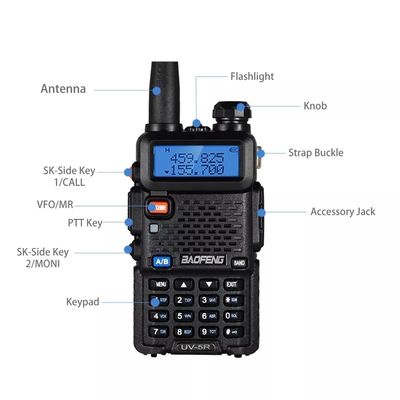 136-174MHz 400-470MHz Baofeng UV5R 8w Dual Band Walkie Talkie für Outdoor-Abenteuer