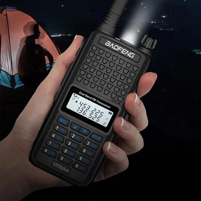130 x 58 x 35 mm Schwarz Baofeng Bf-UV2plus IP68 LED Taschenlampe UV Dual Band Walkie Talkie