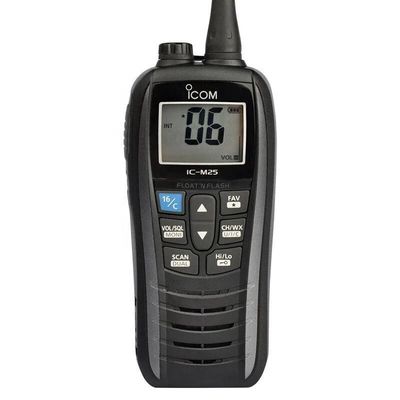Marine IC-M25 Handheld Intercom Walkie Talkie 5W 128 / 16 Kanäle Wasserdicht Portable Schwarz im Jahr 2024
