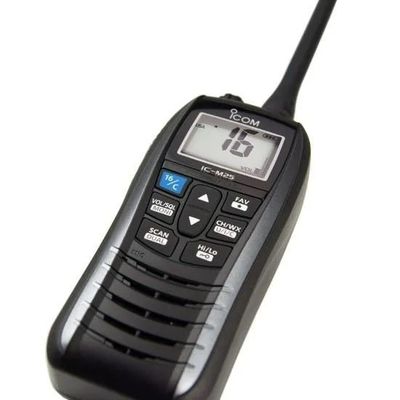 Marine IC-M25 Handheld Intercom Walkie Talkie 5W 128 / 16 Kanäle Wasserdicht Portable Schwarz im Jahr 2024