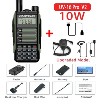 2024 BaoFeng UV-16 PRO High Power TYPE-C Walkie Talkie mit schwarzer Farbe und 5W Ausgang