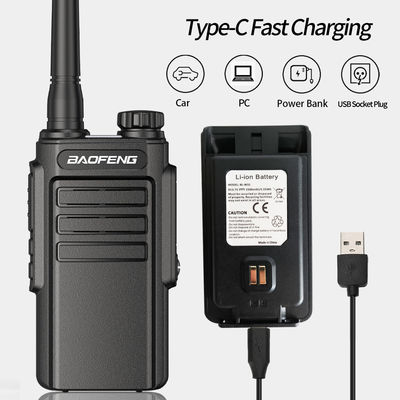 UHF 400-470MHz Handheld Walkie Talkie Typ-C Ladung Upgrade BF-888S Radio für den Außenbereich