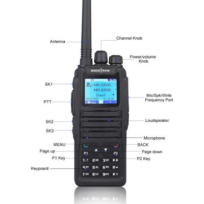 Baofeng DMR DM-1701 128 Speicherkanal 136-174MHz 400-470MHz Zwei-Wege-Radio Handheld