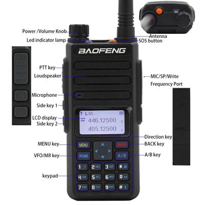 Walkie Talkie Produkte von Baofeng Digital Dr-1801UV Handheld Radio Zwei-Wege-Radio Dual Band