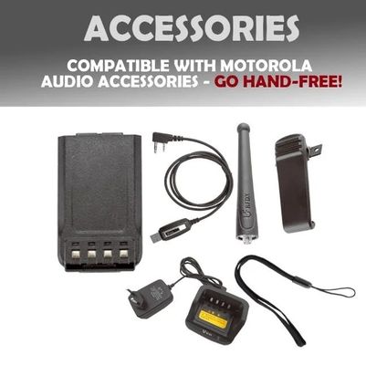 Black Belfone Bf-Td515 VHF UHF Radio Langstrecken 5W Portable Wireless 2 Way kommerziell