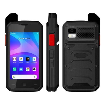 Schwarzer Uniwa F101 4 Zoll Touchscreen Zello IP65 Wasserdichtes Poc Radio 4G Android Walkie Talkie mit NFC und Sos Button Im Jahr 2024