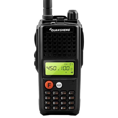 Schwarzer Walkie Talkie mit 4000mAh Batteriekapazität und mehrfacher Frequenz-Scannen