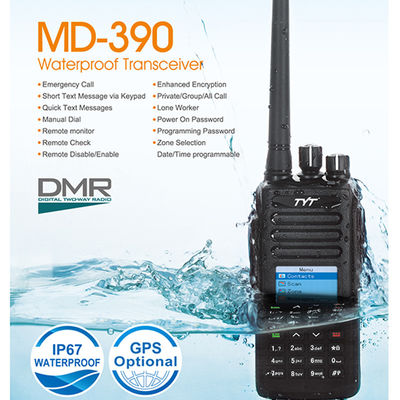 131*61*36mm TYT MD-UV390 DMR Digital Walkie Talkie IP67 Wasserdicht VHF/UHF-Empfänger