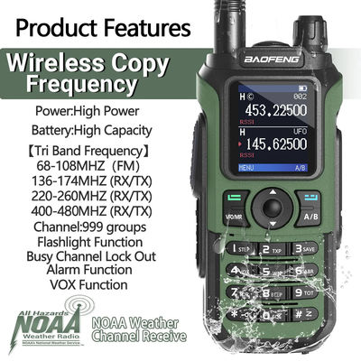 Langstrecken-UV-21 Pro V2 Dual-Band Walkie Talkie mit hoher Kapazität 2600MAH-Batterie