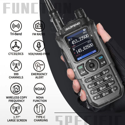Langstrecken-UV-21 Pro V2 Dual-Band Walkie Talkie mit hoher Kapazität 2600MAH-Batterie