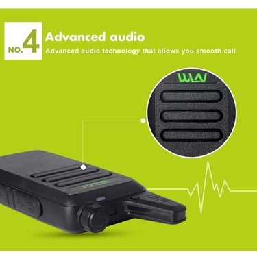 WLN KD-C1 2W/0.5W UHF Mini Walkie Talkie Handheld Transceiver 400-480MHZ Weiß in Bedarf