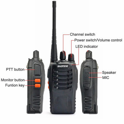 BF888S Zweiweg-Radio 5W Ausgangsleistung 400-470MHZ Frequenz und Handterminalstil