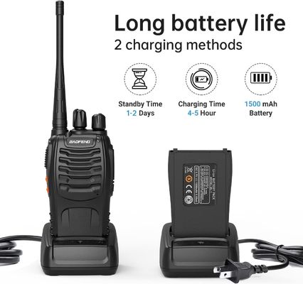 BF-888S Baofeng 5W Walkie Talkie mit 1500mAh Batteriekapazität und UHF-Frequenztyp