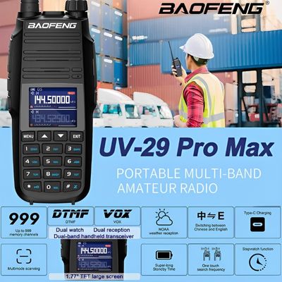 Langstrecken-Walkie-Talkie Baofeng UV-29L Talkie-Walkie 10W USB-C Ham Radio-Empfänger