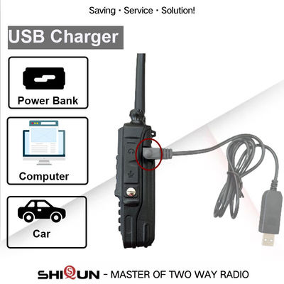 8W Ausgangsleistung Baofeng UV-5R Plus Tri-Power Ham Radio Transceiver mit USB-C-Ladung