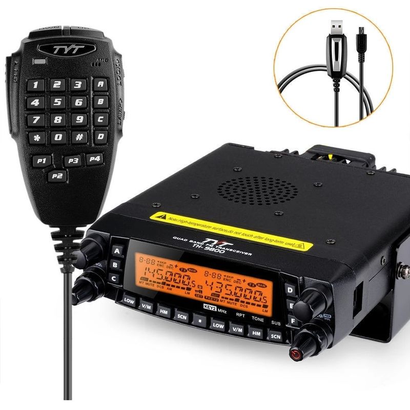 TYT TH-9800 Autoradio 50W Walkie Talkie mit 100 km Reichweite und 209 Speicherkanälen