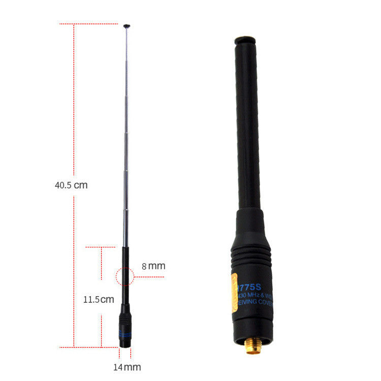 144-146/430-440MHz Frequenzbereich RH775 Walkie-Talkie mit NFC und Langantennen