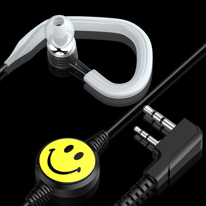 Flexibles akustisches Klarrohrmikrofon Zwei-Wege-Radio-Headset für schwarze Walkie Talkie