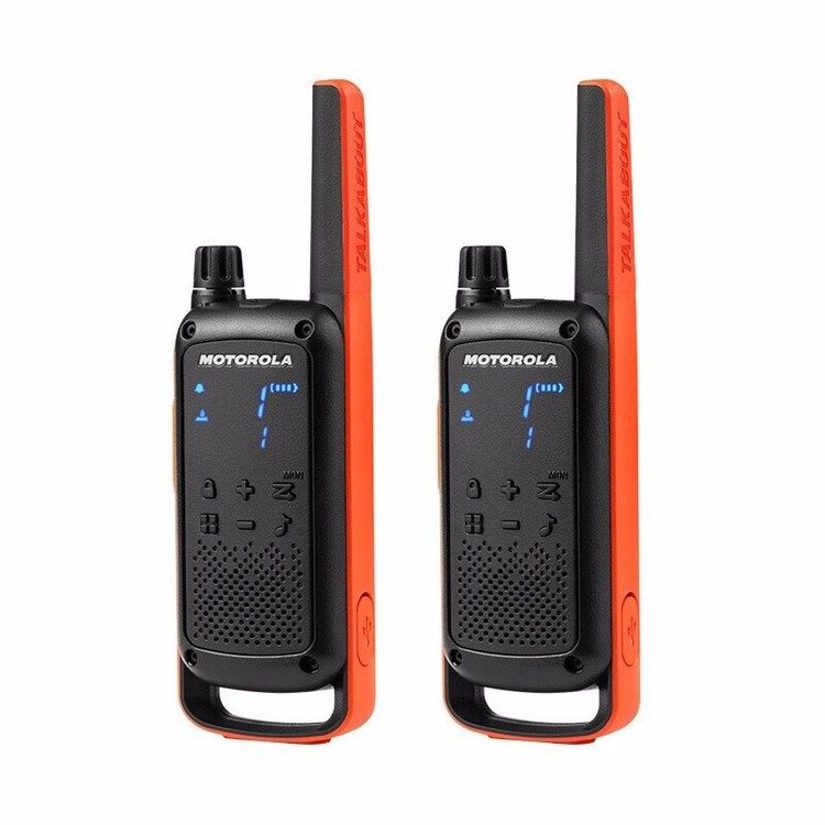 T82 GMRS Radio Mini Walkie Talkie 20 Kanäle 1-10km Reichweite Orange Hand Taschenlampe