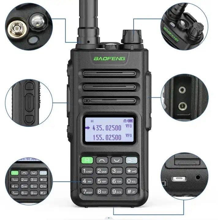Baofeng UV-9R Pro T57 10W Handheld Walkie Talkie 3.7V Transceiver mit 2800mAh Batterie