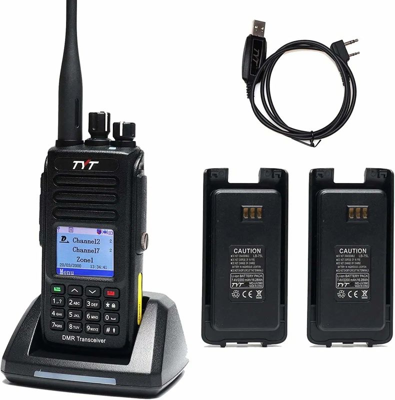 Häm Walkie Talkie Tyt MD-UV390 Dual Band VHF UHF Dmr Radio Wasserdicht Staubdicht IP67 201g
